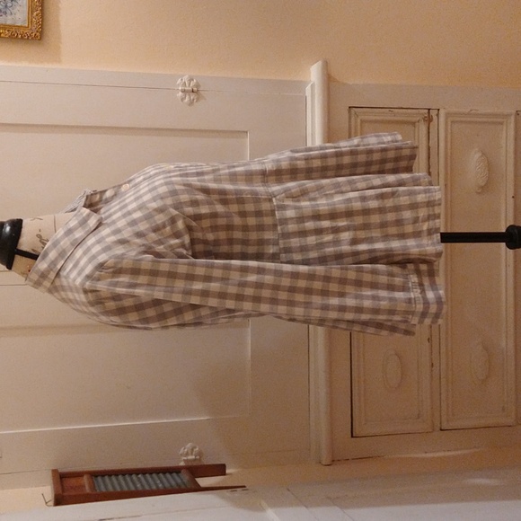 11•1•TYLHO shades of gray checked shirt Sz L - Picture 2 of 8